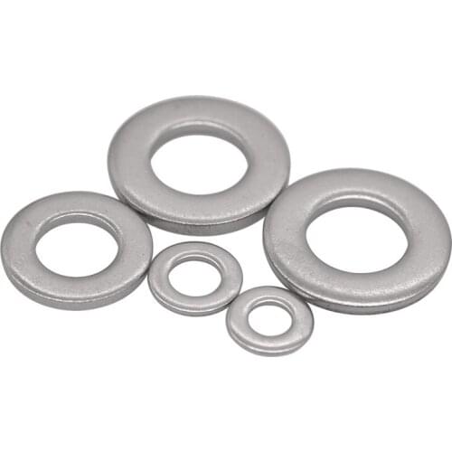 DIN125 flat washer ISO7089 M1.6 M2 M2.5 M3 M3.5 M4 M5 M6 M8 304 Stainless Steel Flat Machine Washer Plain Washer Gaskets