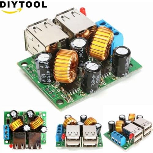 4 Four USB Port A5268 Step Down Power Supply Converter Board Module DC 12V 24V 40V to 5V 5A For MP3/MP4 Phone Car Equipment