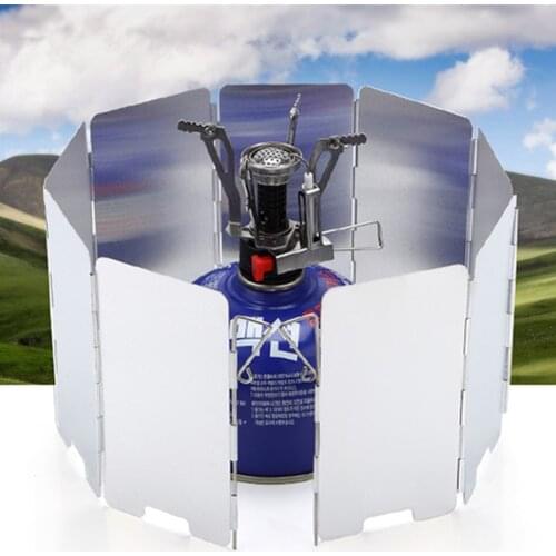 Portable ultra-light board gas stove windshield outdoor camping picnic cooker burner wind screen aluminum alloy wind screen