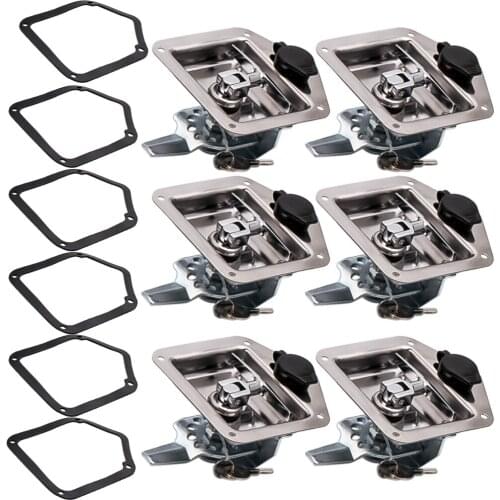 For Truck cap Commercial contractor Stainless Steel folding T-handle w/ Lock x6