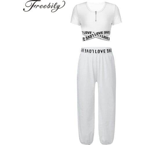 Kids Girls Yoga Fitness Sportswear Children Sports Outfit Suits Running Gymnastics Tracksuits Cropped Top Pants 2Pcs Sport Sets