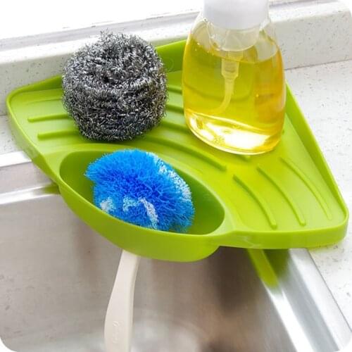 Triangular Sink Shelf Sink Shelves Sponge Holder Storage Rack Multi-purpose Kitchen Drainage Rack Bathroom Shelves