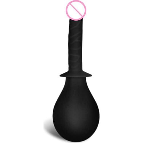 Unisex Silicone Anal Douche Cleaner Vaginal Enemas Wash Shower Adult Sex Tool