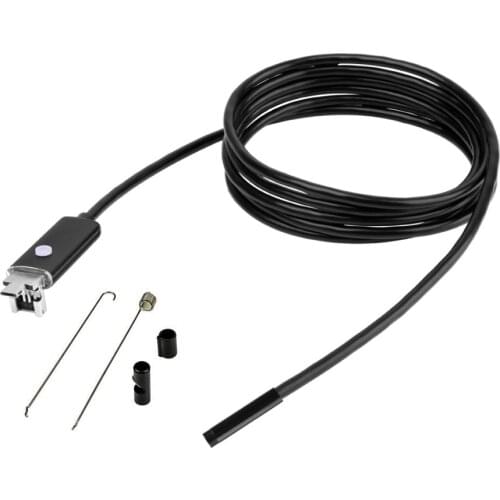 Usb Endoscope Android Camera 1M Cable 5.5mm 6 Leds IP67 Waterproof Micro OTG UVC 2in1 Mini Surveillance Snake Inspection Camera