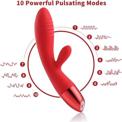 Vibrator Sex Toys Heating Female G-spot Dildo Dual Vibrator Vaginal Clitoral Stimulation Magnetic USB Rechargeable for Women