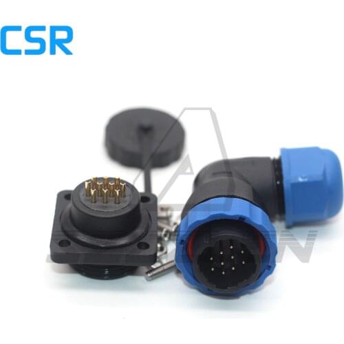 SD20 1 2 3 4 5 6 7 8 9 10 12 14pin Right angle waterproof connector male plug and female socket IP68 CE SGS ROHS Certification