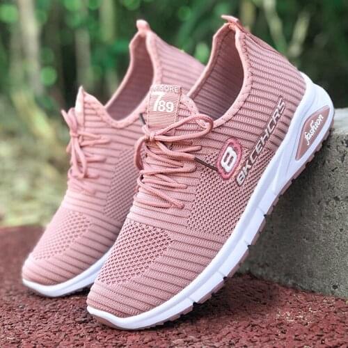 New Arrival Breathable Flat Shoes Woman Summer Ladies Casual Shoes Lightweight Pink Soft Sneakers Women Zapatos Mujer