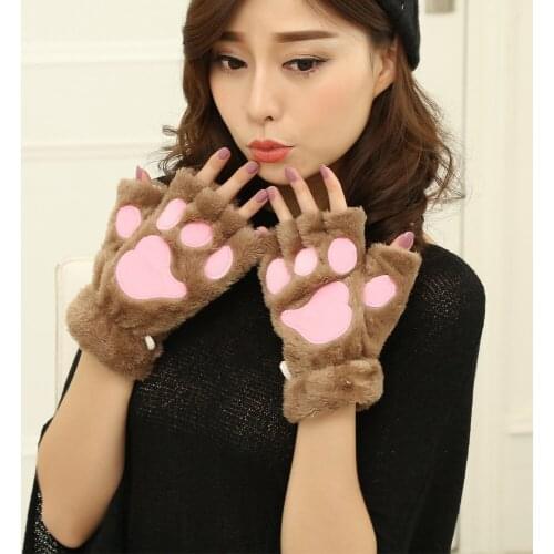New arrive Korean version warm winter autumn spring gloves mittens women lovely cartoon thick wholesale