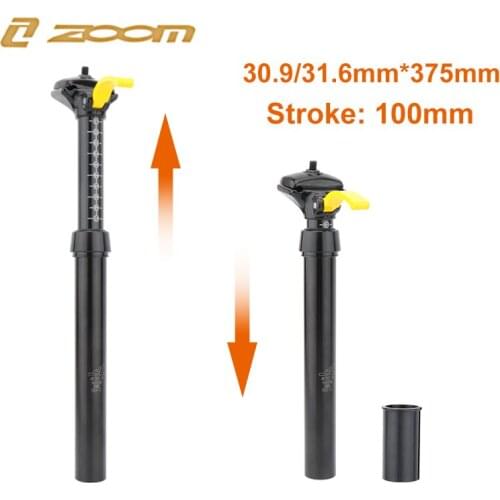 ZOOM Mountain Bike Dropper brassiere 30.9/31.6*375mm manual road control bicycle hydraulic elevator seat cushion shock absorber