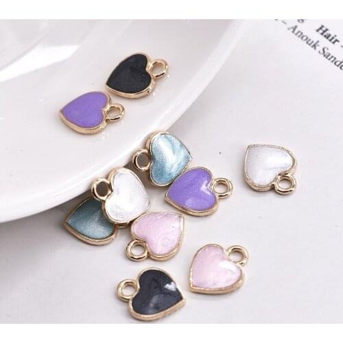 10 Pcs Diy Accessories Cartoon Love Simple Pendant Earring Material