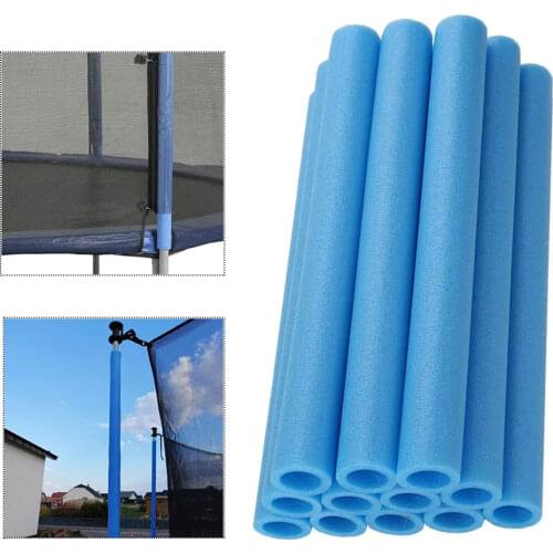 10PCS Trampoline Poles Cover Padding Foam Tubing Foamed Pipe Sponge Casing Protective Trampoline Pole Foam Sleeves Blue