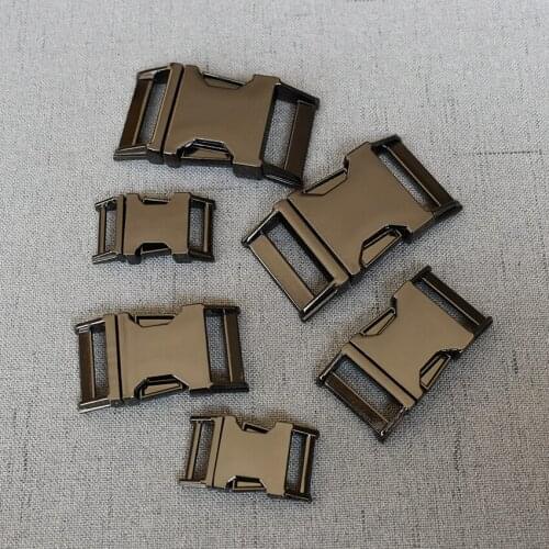 100 Pcs/Pack 15mm 20mm 25mm Webbing Metal Side Release Buckle Strap Belt Clasp For Pet Dog Collar Necklace Bracelet Paracord