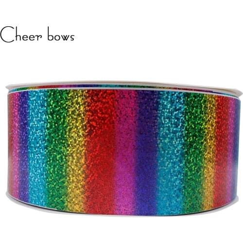 2Y/lot 3" 75mm Laser Colorful Leather Ribbon DIY Hairbows Accessories Wedding Party Decoration Sofa Bed Decorative Ribbons