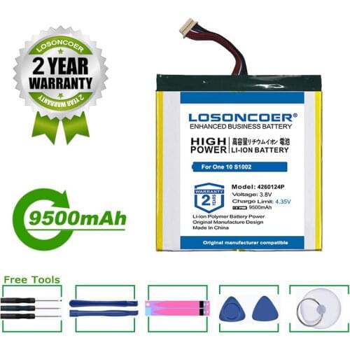 LOSONCOER Battery 9500mAh 4260124P Tablet Battery For Acer One 10 S1002 4260124P Laptop Tablet PC