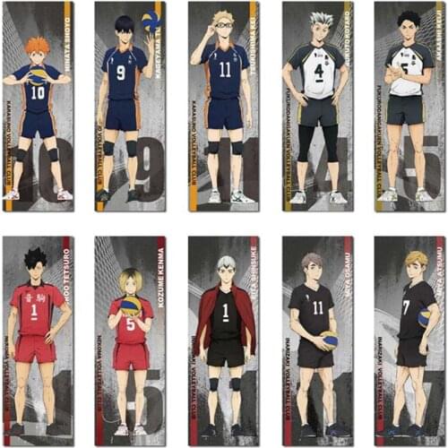 Anime Haikyuu!! Poster Magan Volleyball Club Hinata Shoyo Yu Nishinoya Home Wall Decor Comic Exhibition Adhesive Sticker 20x60cm