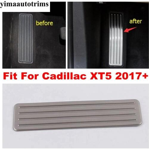 Side Left Foot Rest Footrest Pedal Cover Trim Stainless Steel Accessories Fit For Cadillac XT5 2017 2018 2019 2020