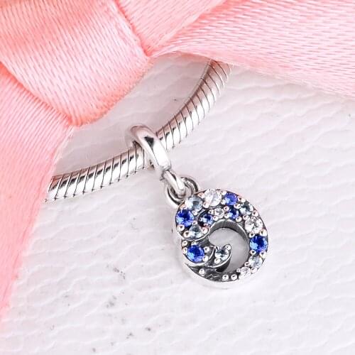 CKK Fit Pandora ME Bracelets Sterling Silver Charm Beads for Jewelry Making DIY Women My Blue Ocean Wave Charms 925 Original
