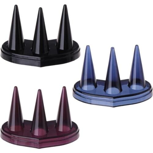 95AB Finger Ring Display Holder 3 Mounts Decor Storage Jewelry Stand Rack Accessories