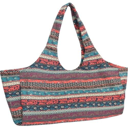 Women Workout Yoga Floor Mat Tote Cushion Carrier with Side Phone Pocket