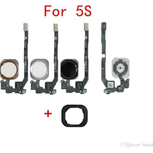 Home Button Flex For iPhone 6 6s Plus 5s Return Back Home Button With Flex Cable Rubber Sticker