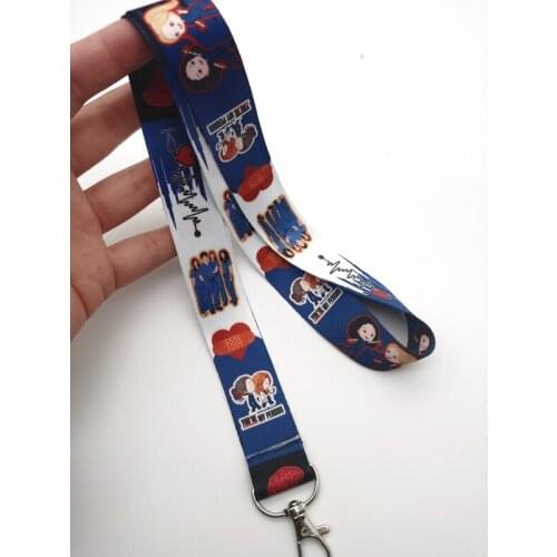 Hot Sale! Greys Anatomy Doctors nurse Lanyard Neck Strap Card Bus ID Holders With Key Chain