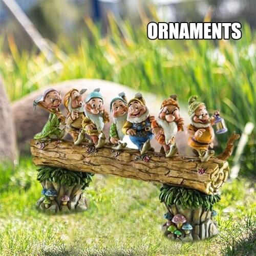Creative Cute Resin Dwarf Handmade Seven Dwarf Trees Gnome Decorate For The Garden Home Office Fathers Day Gift CLH@8