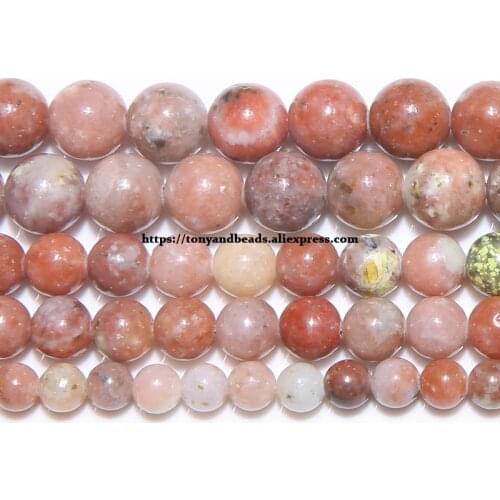 Natural Stone China Material Pink Opal Round Loose Beads 6 8 10 MM Pick Size For Jewelry Making