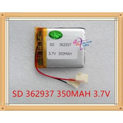 Liter energy battery 3.7V lithium Tablet polymer battery 362937 MP3 MP4 MP5 Bluetooth audio 350MAH navigator