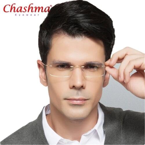 B Pure Titanium Men Rimless Optical Glasses Frame Women Frameless Prescription Eyeglasses Ultralight Myopia No screws Eyewear