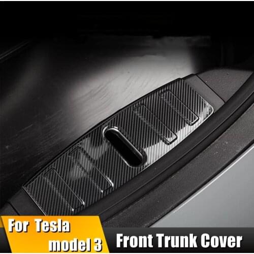 Update 2021 For Tesla Model 3 Front Trunk Panel Bumper Protection Patch Stickers Engine Box Cover Decoration Accessories Three