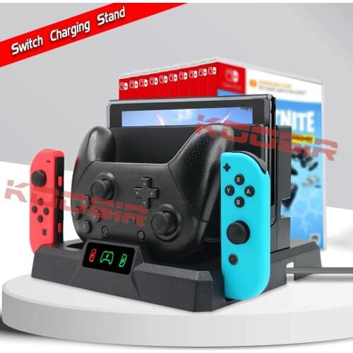 Nintend Switch Accessories Organizer Box Storage Stand 10 Games Card Disc Bracket Joycon PRO Gamepad Charger For Nintendo Switch