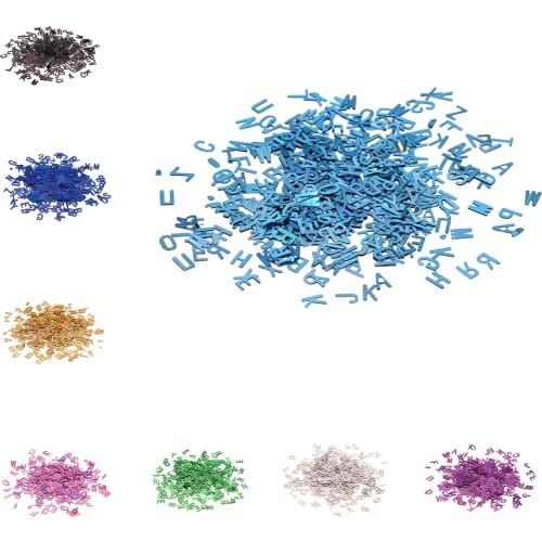 11g/bag 5mm 26 Letters Sequin Colorful Loose Sequins Nail Art UV Epoxy Resin Filling For DIY Jewelry Making Supplies Accessories