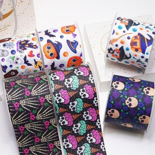 DIY Handmade Materials Printed Grosgrain Ribbon 50 Yard Per Size 55533