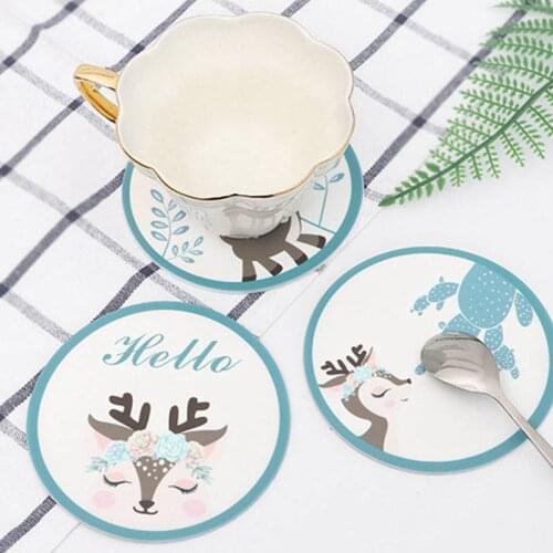 Placemat Tableware Pad Oil Water Resistant Heat Insulation Non-Slip Tablemat Coaster Set for Kitchen Washable Cup Pads Home Deco