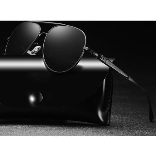 FONDYI Retro Vintage UV400 Pilot Sunglasses Men Polarized Aviation Sun Glasses Women Driving Travelling gafas de sol with Case