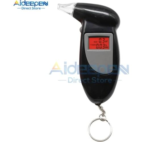 1Pcs Handheld Backlight Digital Alcohol Tester Digital Alcohol Breath Tester Breathalyzer Analyzer LCD Detector Backlight Light