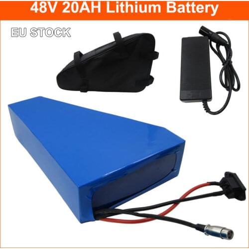 48V 1000W 20AH Electric Bike batterie 48 V 12AH triangle Lithium 18650 battery pack 15AH 750W with bag 30A BMS 54.6V 2A charger