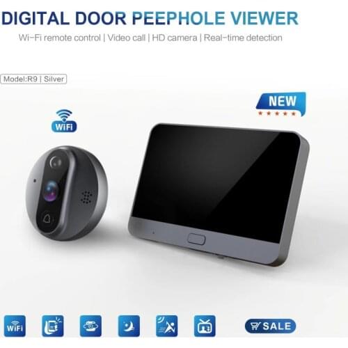 Tuya Smart WiFi Video Doorbell Peephole Doorbell Viewer Home PIR Motion Detection Security Monitor Detection APP Remote Control