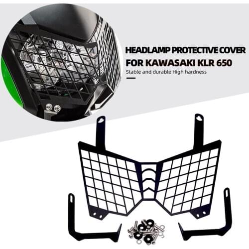 Motorcycle Headlight Protector Grille Guard Light Lamp Cover Protection Grill For Kawasaki KLR650 KLR 650 2008 - 2015 Accessorie