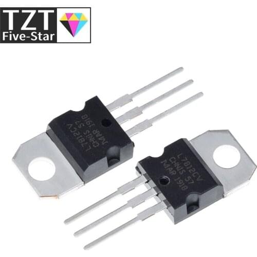 TZT 10pcs L7812CV L7812 KA7812 MC7812 Voltage Regulator 12V 1.5A TO-220 new original