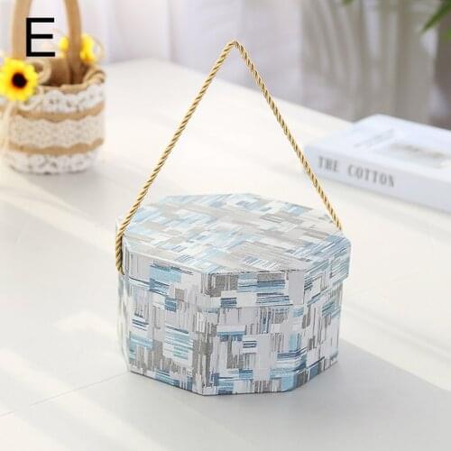 10PCs 15*15*9cm Flower Hexagon Bucket Marble Geometric Gift Box Valentines Day Flower Case Birthday Gift Package