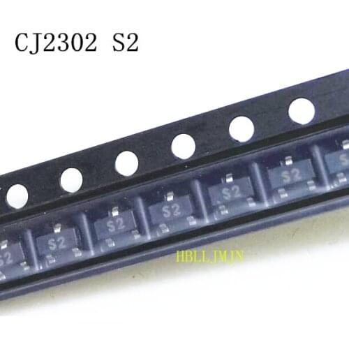 100PCS CJ2302 2302 S2 3A 20V SOT23 ORIGINAL ZJ