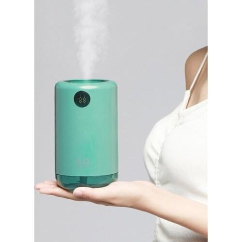 2000mAh Battery Desktop Air Humidifier Night Light 500ML Capacity DC5V USB Water Diffuser LED Display Mist Maker