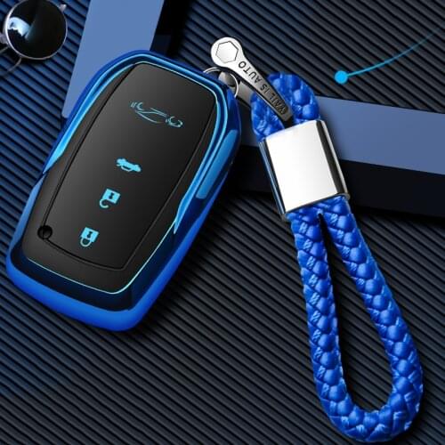 2020 TPU+ABS Car Key Cover Full Case Shell Holder For Toyota RAV4 Hilux Fortuner Land Cruiser 20162017 2018 Keychain Accessories