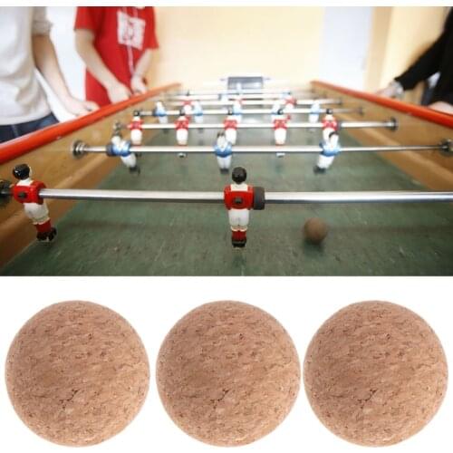 2021 Top 6pcs 36mm Table Football Cork Solid Wood Foosball Table Soccer Ball Fussball