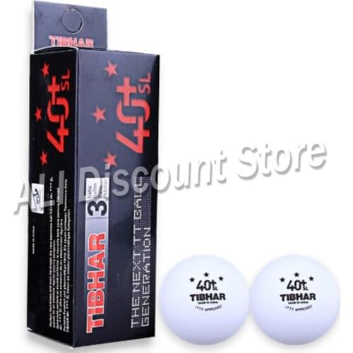 3Balls/lot TIBHAR 40+ Poly 3-Star Table Tennis Balls Seamless Plastic New Material Ping Pong Balls ITTF Approved