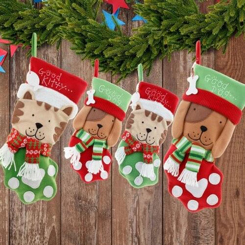 4 types of socks Christmas socks decorations for family merry christmas ornaments happy new year christmas gift