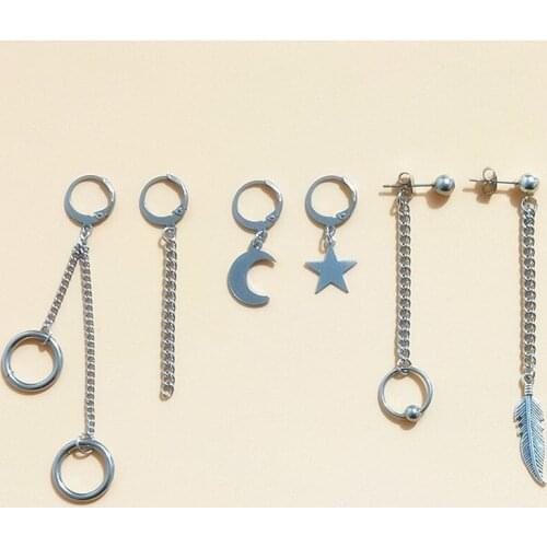 6pcs/set KPOP Bangtan Boys Album BTSARMY JIMIN Wing Stud Earrings Korean Hot Fashion Jewelry Men Women Long Tassel Earrings