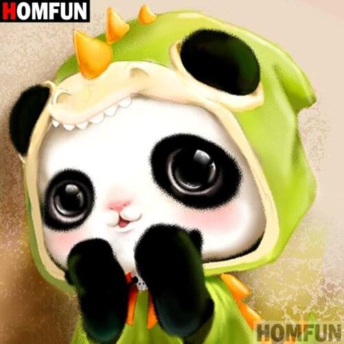 Homfun Full Square/Round Drill 5D DIY Diamond Painting "Cartoon panda" 3D Embroidery Cross Stitch Home Decor Gift A11104