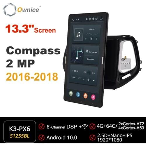 Ownice 1920*1080 Android for Jeep Compass 2 MP 2016 - 2018 Car Radio Auto Multimedia Video Audio head Unit 13.3" Rotatable